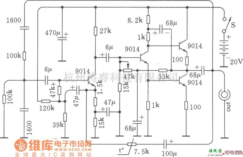 文氏信号产生中的两种适合自制的文氏桥低频信号发生器电路图  第1张