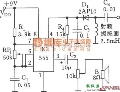 振荡电路中的射频驱动音频振荡器电路图  第1张