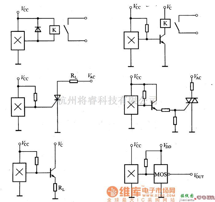 霍尔传感器中的霍尔开关集成传感器的接口电路图  第1张