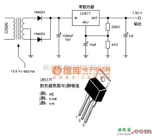 稳压电源中的1.5V电源的制作电路图  第1张