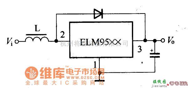 DC-DC中的ELM95系列应用电路图  第1张