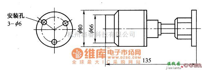 超声波传感器中的CZG－GD－500系列紫外线火焰传感器外形电路图  第1张