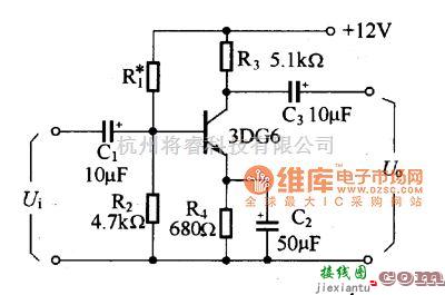 电子管功放中的单管Rc藕合共发射极放大电路图  第1张