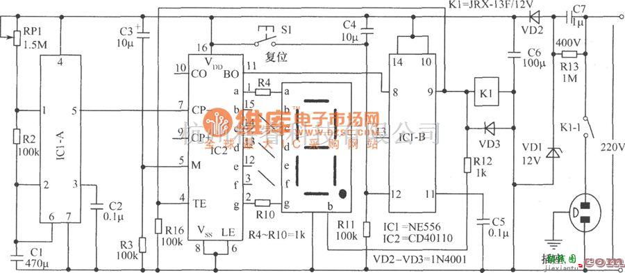 LED电路中的新颖的定时开关电路图  第1张