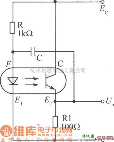 光电耦合器中的光电耦合器组成的最简单的多谐振荡器电路图  第1张
