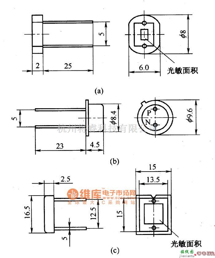 灯光控制中的2CR系列硅蓝光电池外形  第1张