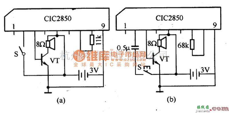 音频电路中的CIC481系列音乐集成电路图  第1张