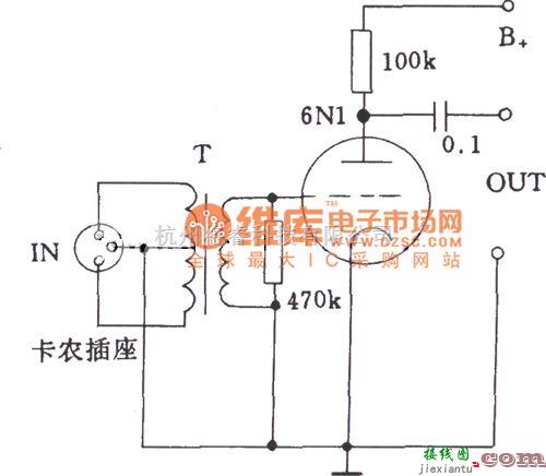 电子管功放中的电子管输入电压放大器的输入方式电路图  第2张