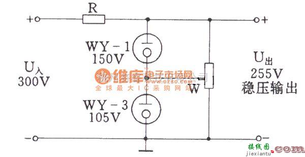 电子管功放中的稳压电子管电路图  第1张