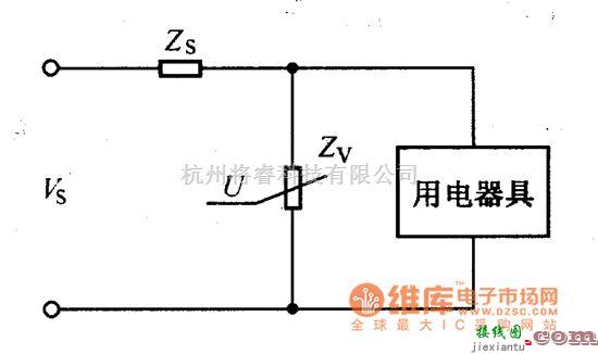 湿敏电路中的压敏电阻器组成的保护电路图  第1张