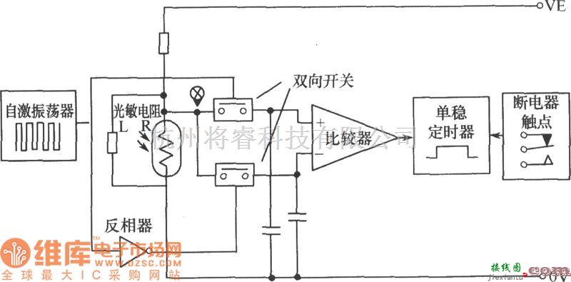 光敏电阻中的高灵敏度报警器电路图  第1张