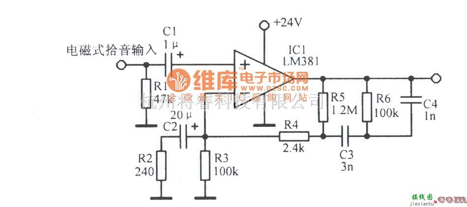 音频处理中的低噪声音频前置放大电路图  第1张