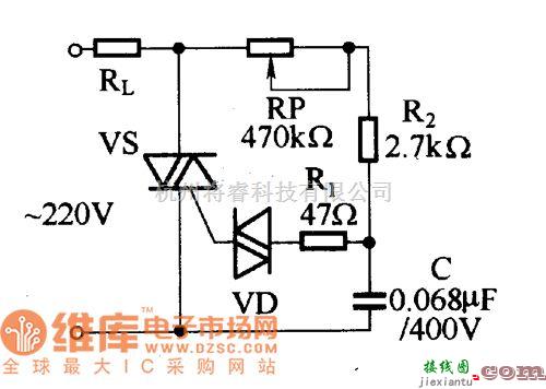 晶闸管控制中的双向二极管触发电路图  第1张