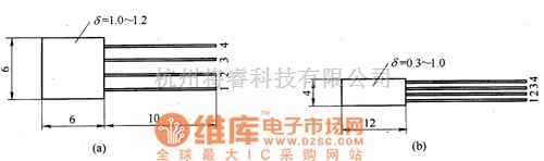 保护电路中的HSJ型砷化镓霍尔元件外形电路图  第1张