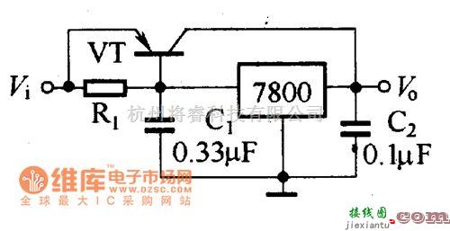 稳压电源中的扩展输出电流的电路图  第2张