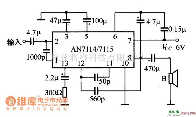 稳压电源中的集成功率放大器应用参考电路图  第1张