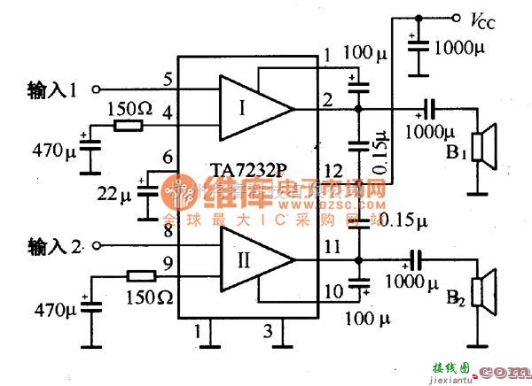 稳压电源中的集成功率放大器应用参考电路图  第5张