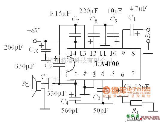 电子管功放中的LA4100系列集成功放及应用电路图  第2张