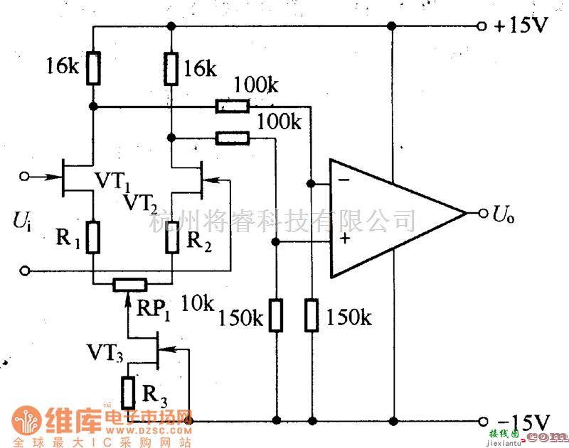 稳压电源中的提高输入阻抗电路图  第1张