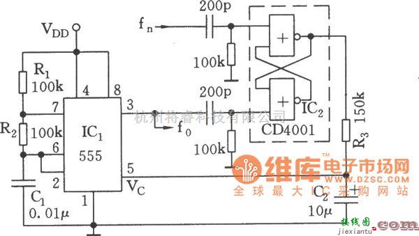 振荡电路中的时钟同步的振荡器电路图  第1张