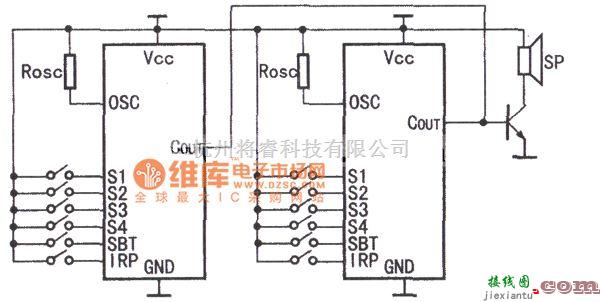 语音电路中的HY8000A系列的串联、并联应用电路图  第2张