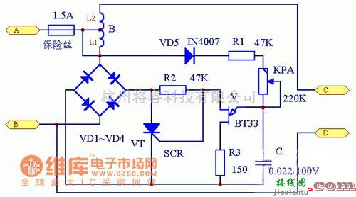 稳压电源中的全自动无触点交流稳压器电路图  第1张