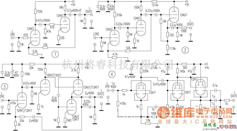 电子管功放中的性能超好的胆前级电路图  第1张