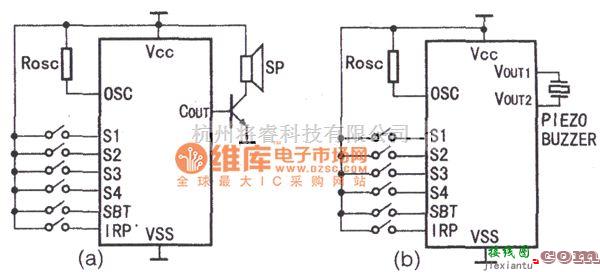 语音电路中的HY8010、HY8020电路典型工作原理电路图  第1张