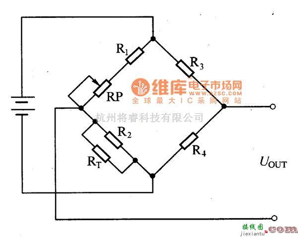 温度传感电路中的温度漂移的补偿电路图  第1张