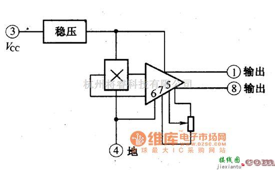 霍尔传感器中的双端输出传感器的电路结构电路图  第1张