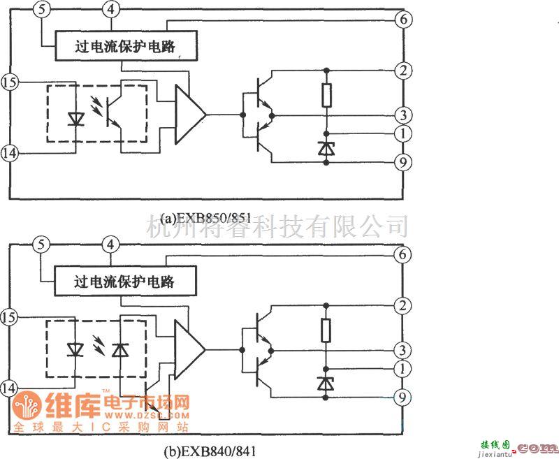 IGBT应用电路中的EXB系列驱动器的功能方框电路图  第1张