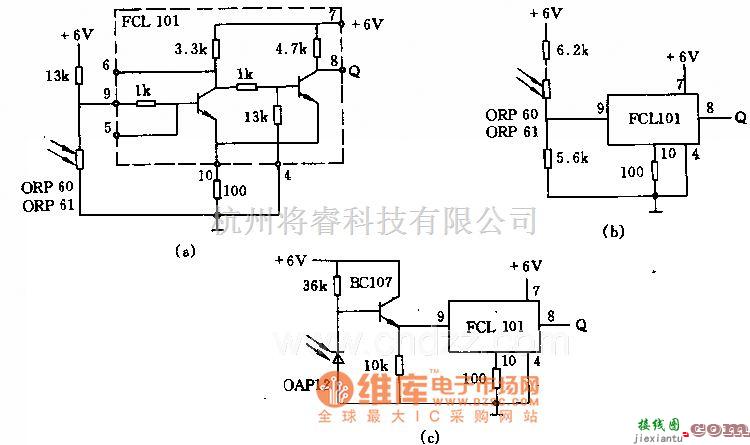 光栅电路/光放大器中的采用施密特触发器的光栅电路图  第1张