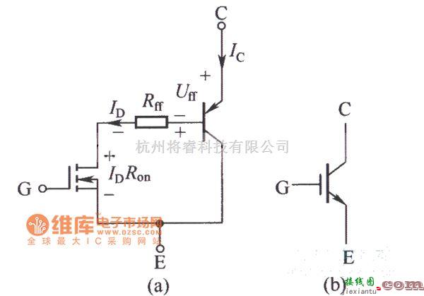 IGBT应用电路中的N沟道IGBT的简化等效电路和电气图形符号电路图  第1张