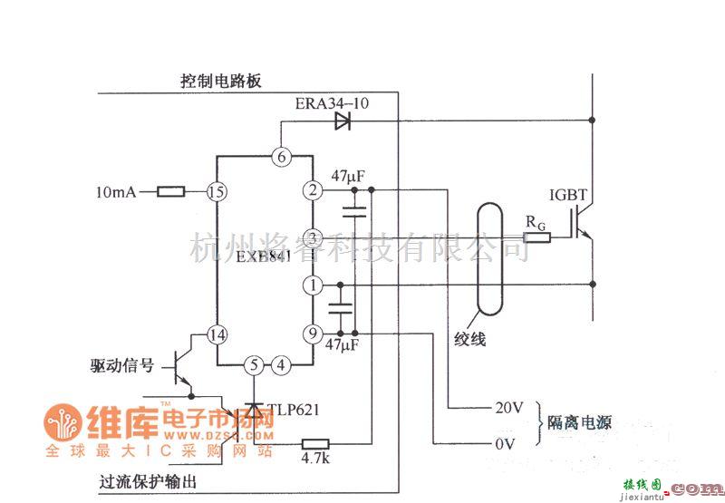 IGBT应用电路中的EXB841的应用电路图  第1张