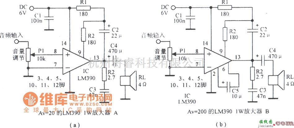 音频处理中的由LM390构成的实际电路图  第1张