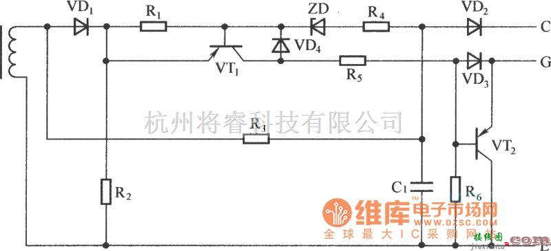 IGBT应用电路中的带电平钳位功能的IR2110驱动电路图  第1张