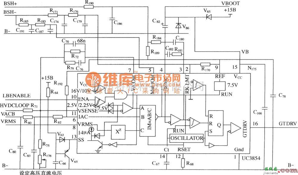 通信电源中的DMA的升压／功率因数校正控制电路图  第1张