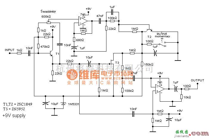 综合电路中的Noise Gate噪声门电路图  第1张