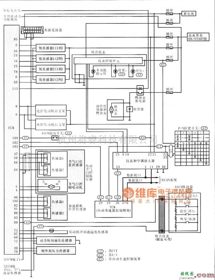 东风日产天赖VQ型轿车发动机控制电路图  第2张