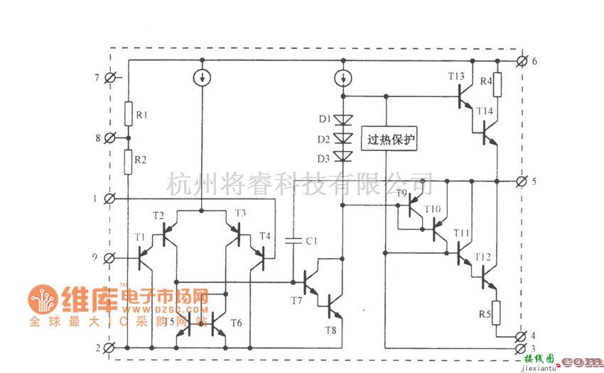 音频处理中的TDAl520B集成电路功放电路图  第1张