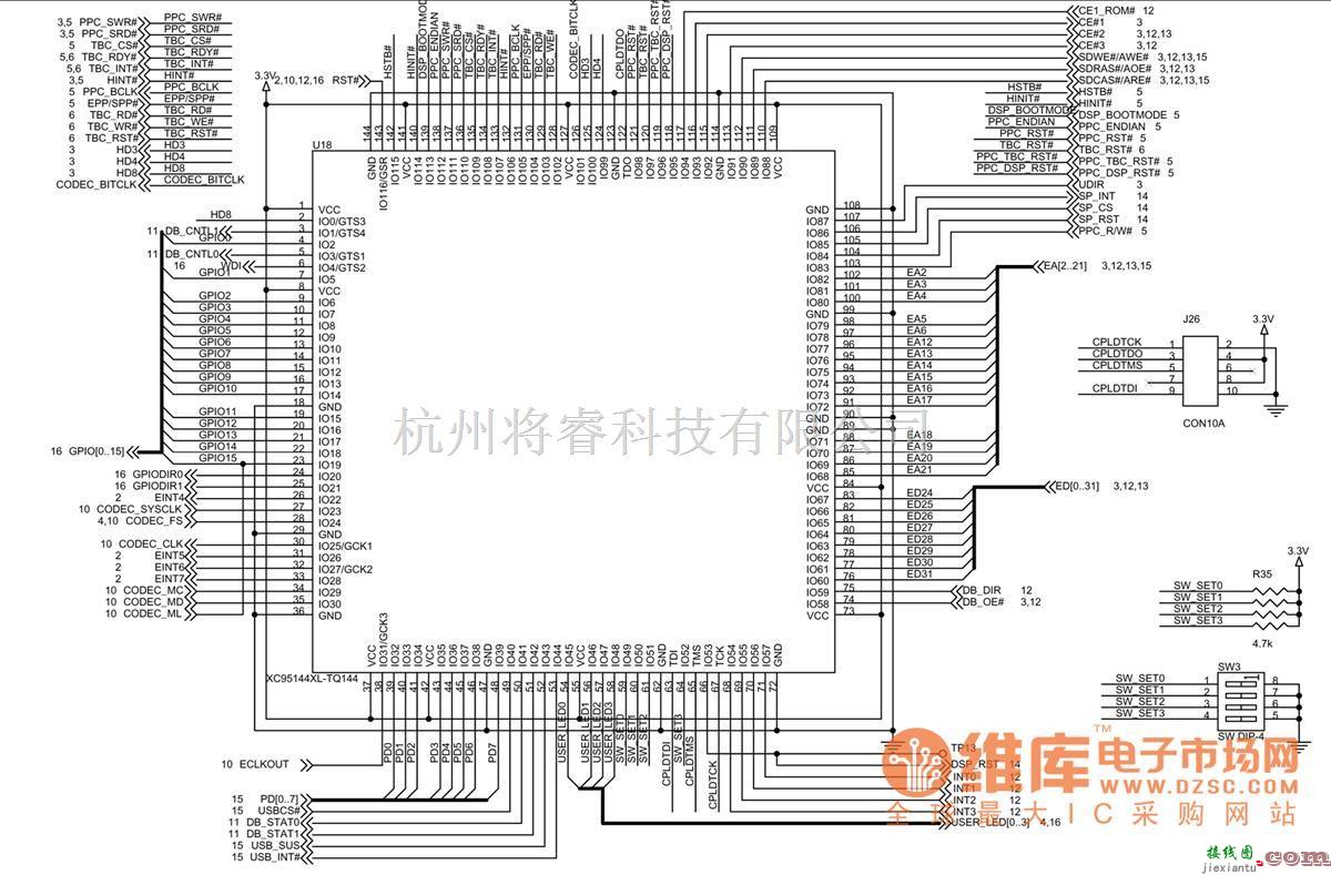 综合电路中的ICETEK-C6711-A原理图08  第1张