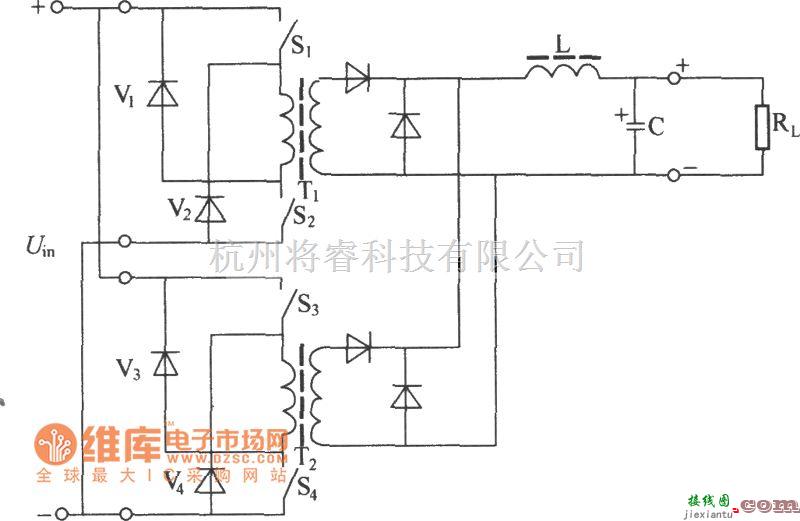 通信电源中的双正激式变换器电原理电路图  第1张