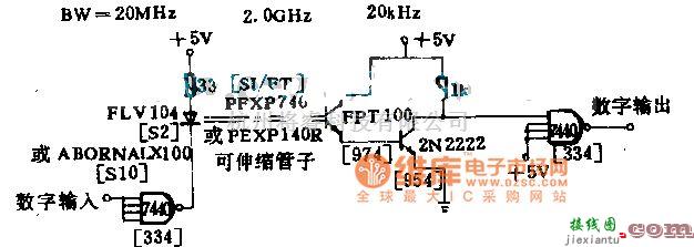 光电传输电路中的微处理器的电传打字机电路图  第1张