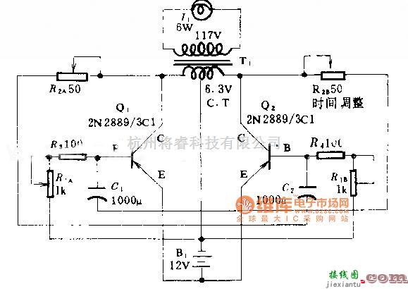 光电显示中的500坎德拉闪光订电路图  第1张