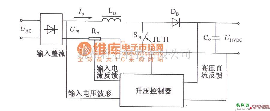 通信电源中的升压型功率因数校正电原理电路图  第1张