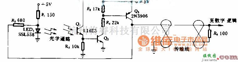 光电处理电路中的具有滞后特性的电路图  第1张