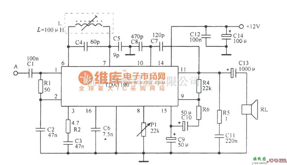 音频处理中的由TDAll90组成的实际电路图  第1张