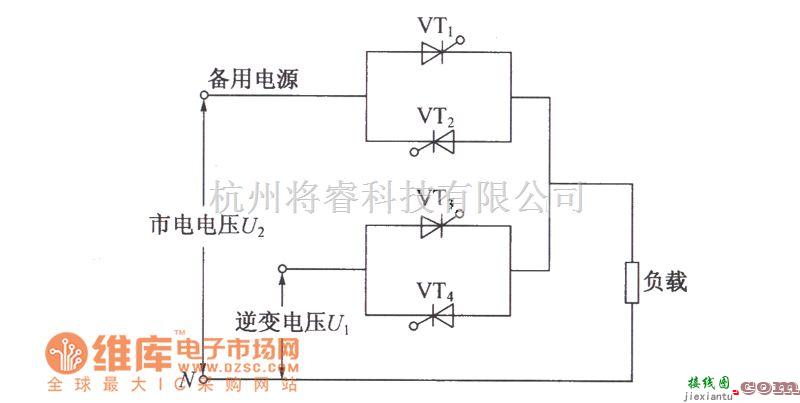 通信电源中的静态开关基本原理电路图  第1张