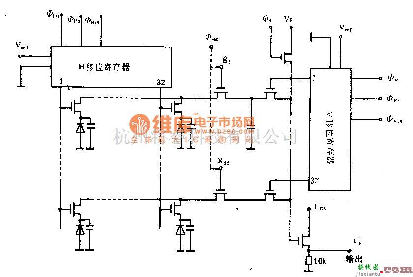 CCD应用电路中的MOS图象传感器示波器成家电路图一  第1张