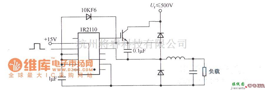 IGBT应用电路中的IR2110在Buck变换器中的应用电路图  第1张